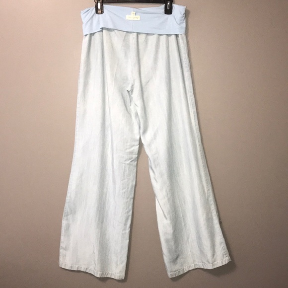 Just Living Eco friendly Palazzo Fold Over TENCEL Jeans. Size Large - Picture 2 of 8